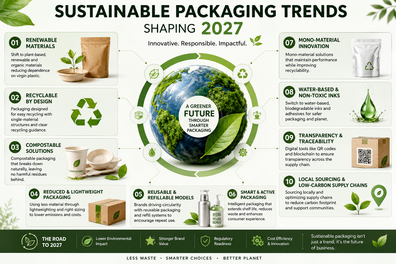 Sustainable packaging trends shaping 2027.